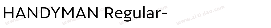 HANDYMAN Regular字体转换
